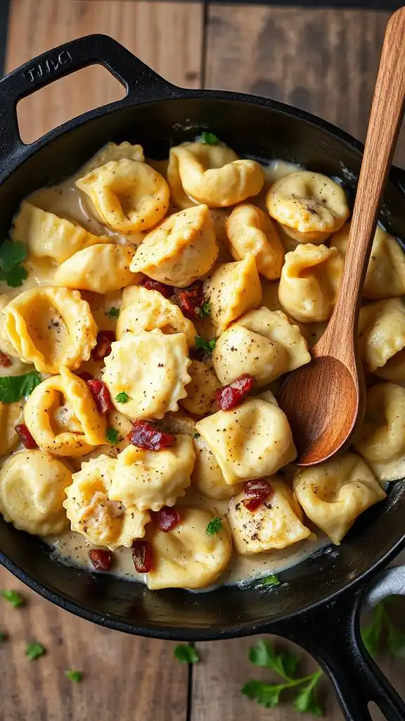 reheat tortellini carbonara easily
