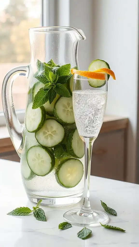revitalizing citrus cucumber sparkler