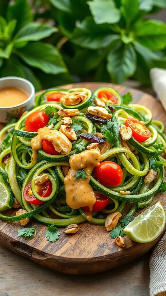 revitalizing thai peanut zoodle salad