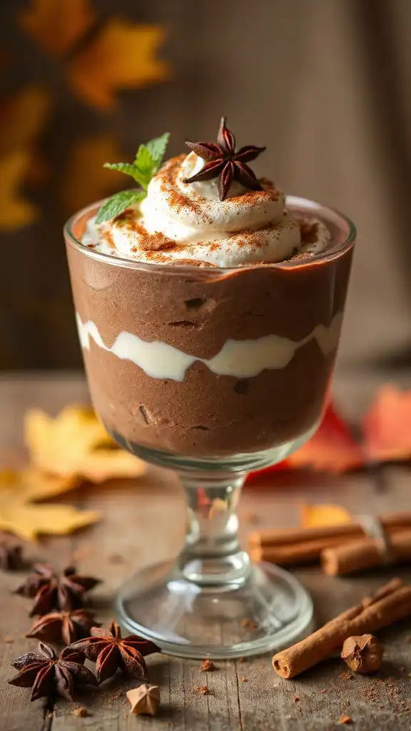 rich chocolate chai trifle