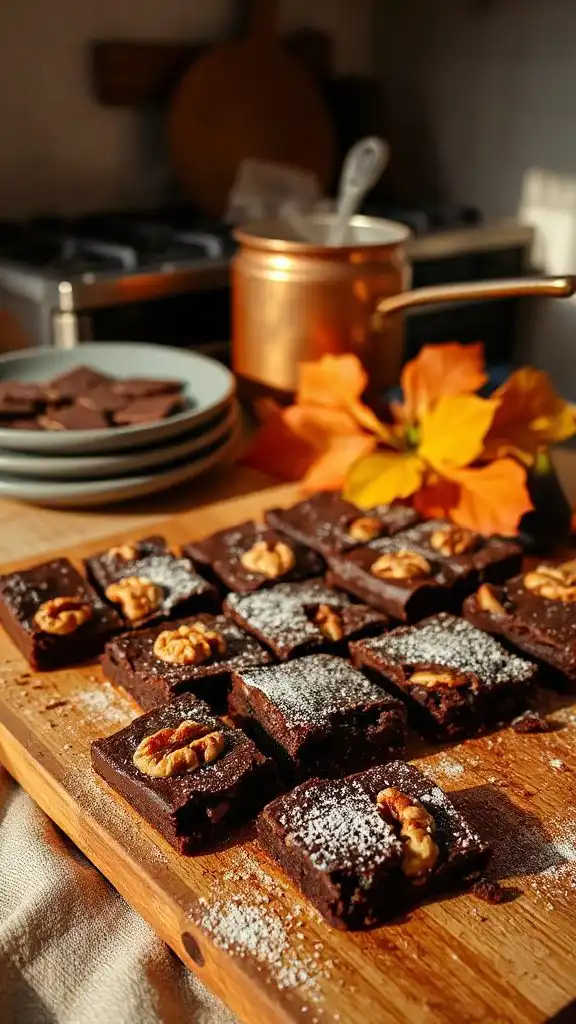 rich chocolate walnut brownies