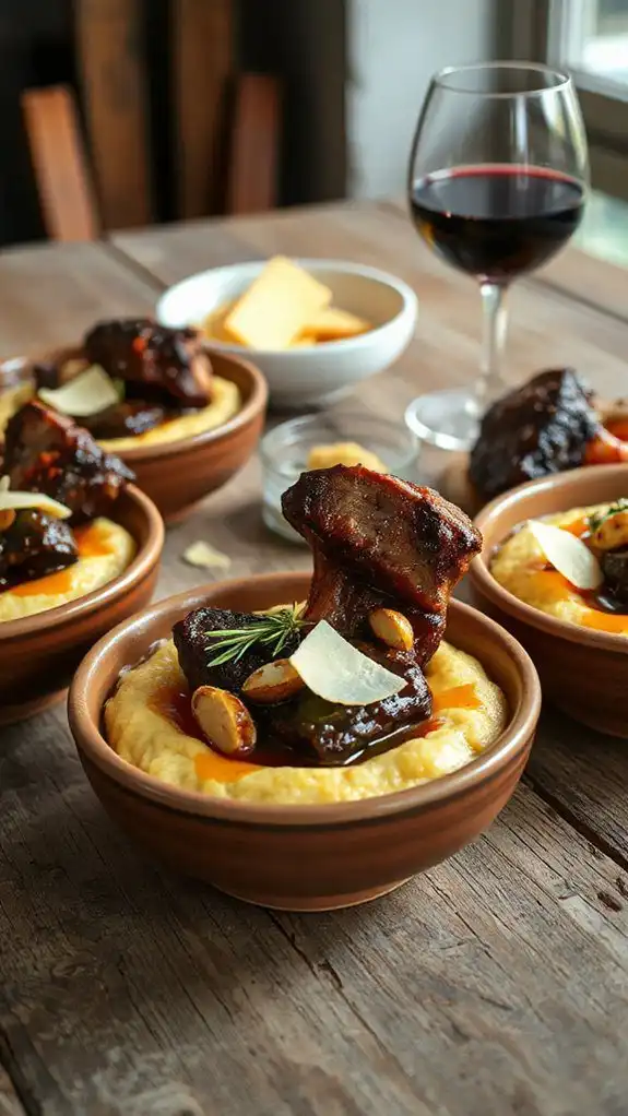 rich short rib polenta bowls