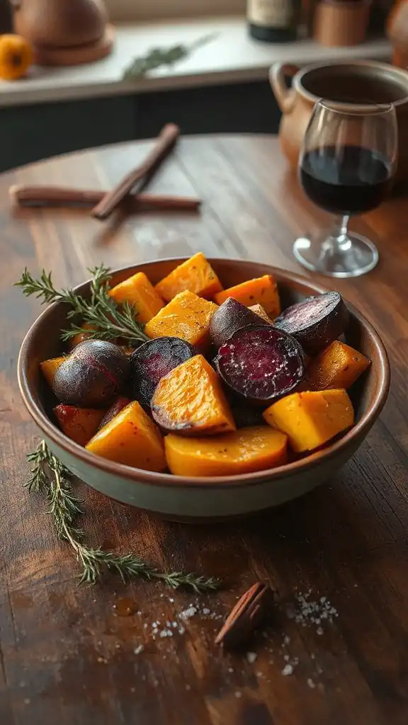 roasted autumn root vegetables roasted autumn root vegetables