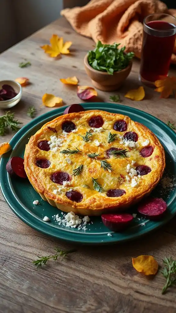 roasted beet goat cheese frittata