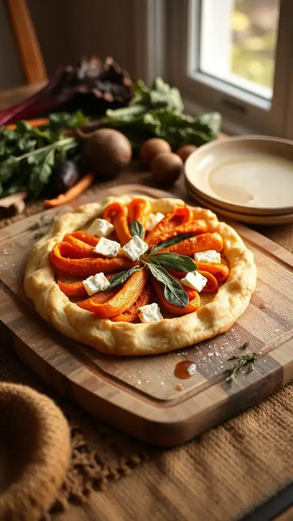 roasted carrot feta tart recipe