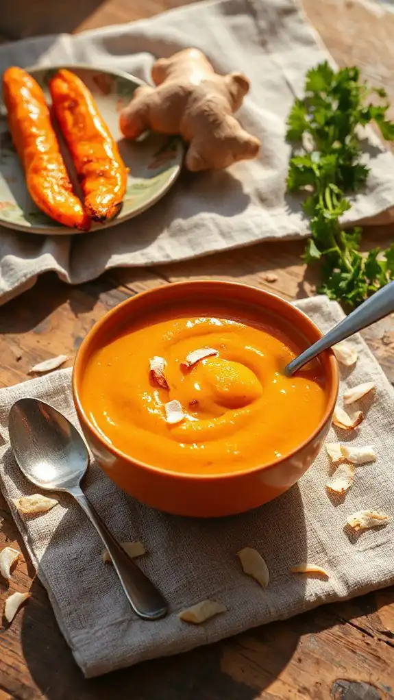 roasted carrot ginger pur e