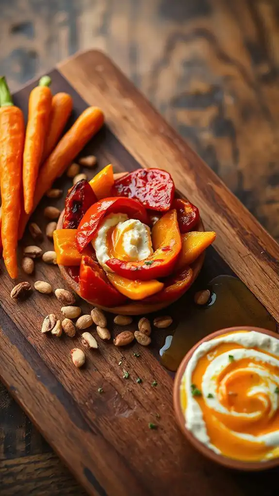 roasted carrot goat cheese dip