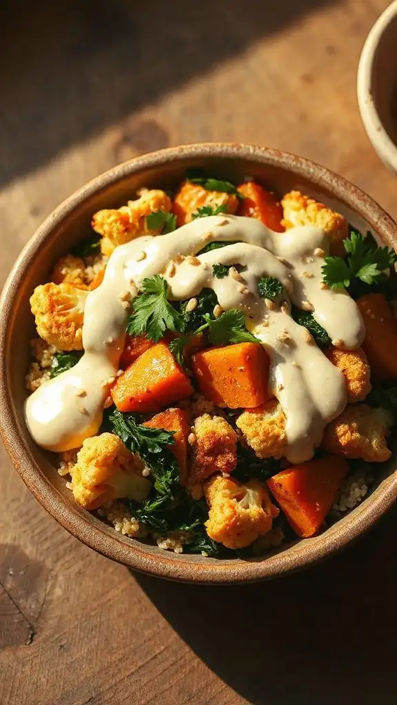 roasted cauliflower quinoa bowl roasted cauliflower quinoa bowl