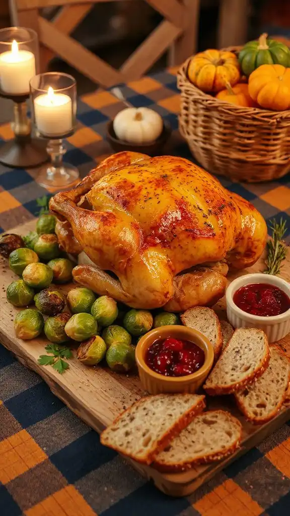 roasted chicken brussels sprouts dinner