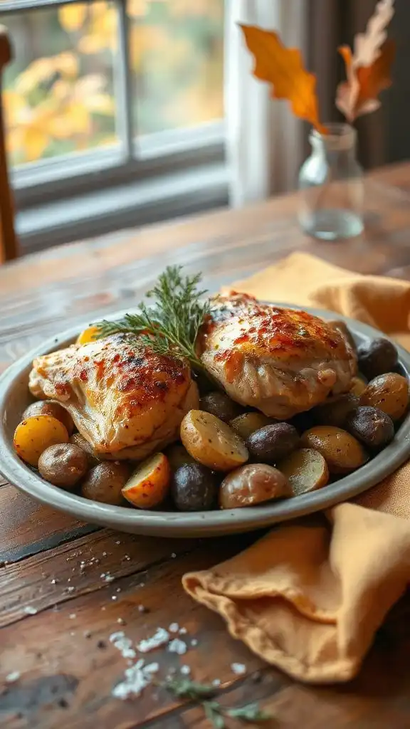 roasted chicken with dill