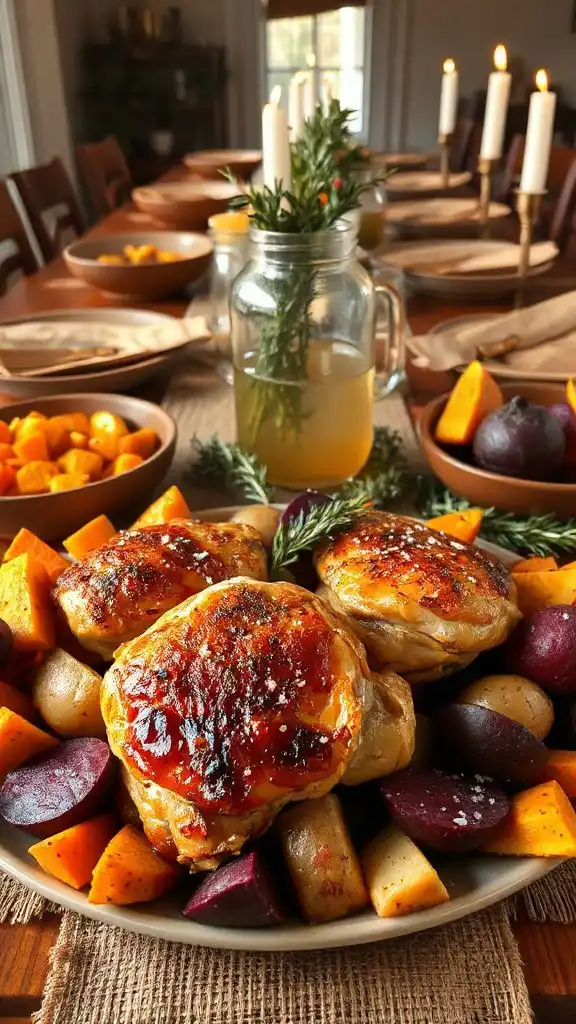 roasted chicken with vegetables