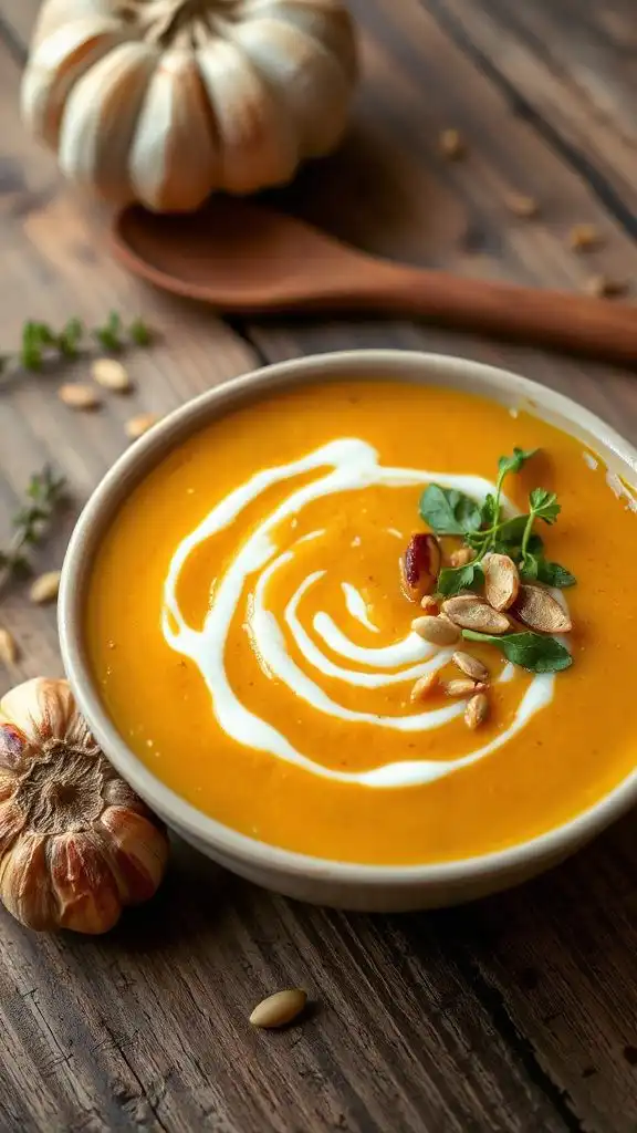 roasted garlic butternut squash soup