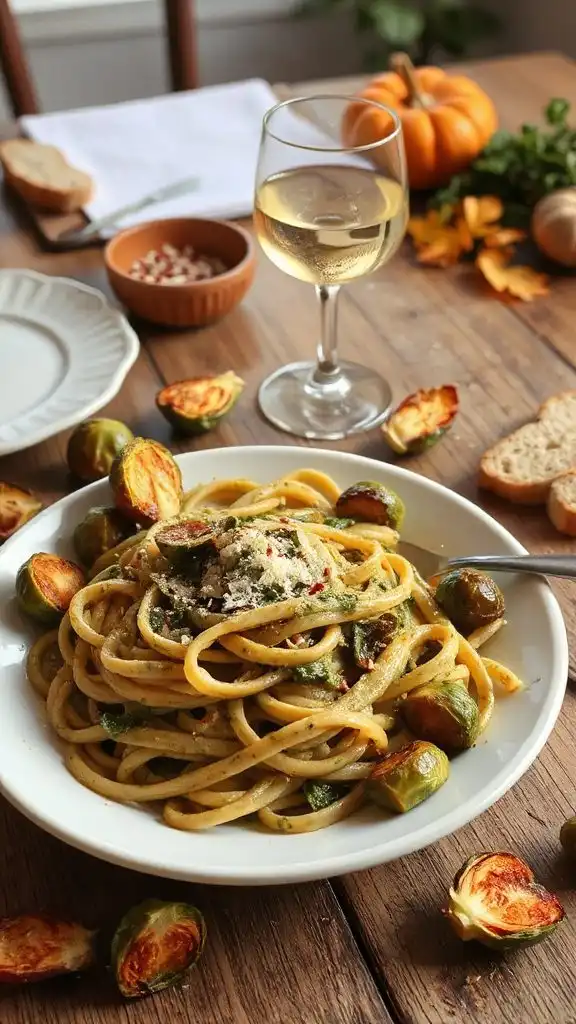 roasted garlic pesto pasta