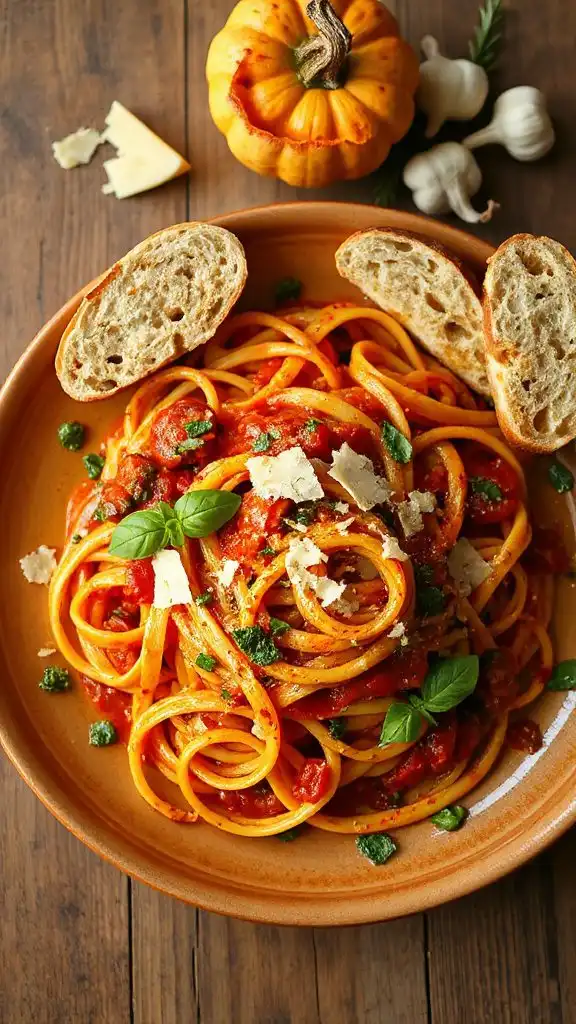 roasted garlic tomato pasta
