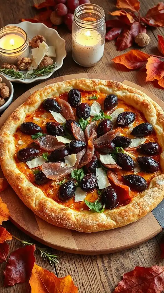 roasted grape prosciutto pizza