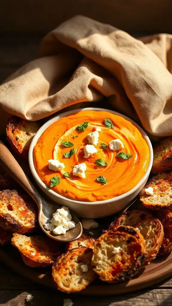 roasted pepper goat cheese dip