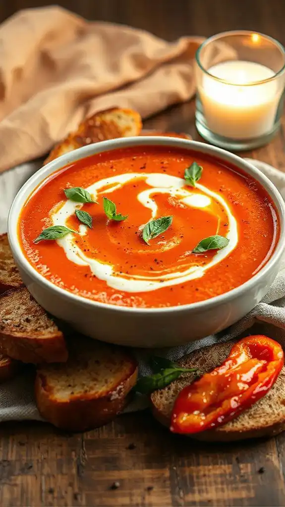 roasted pepper tomato soup