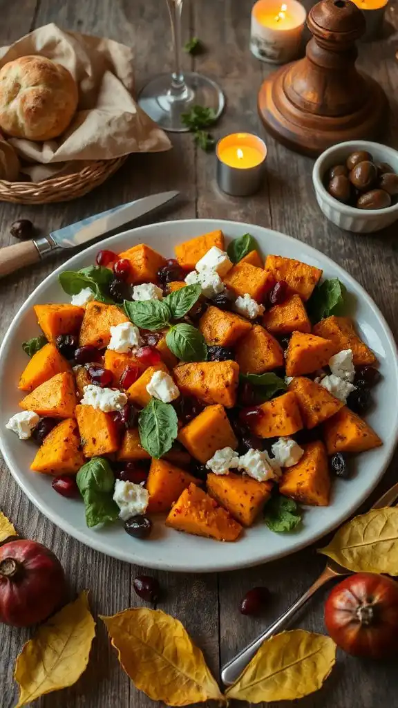 roasted pumpkin feta salad