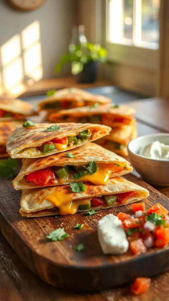 roasted red pepper quesadilla
