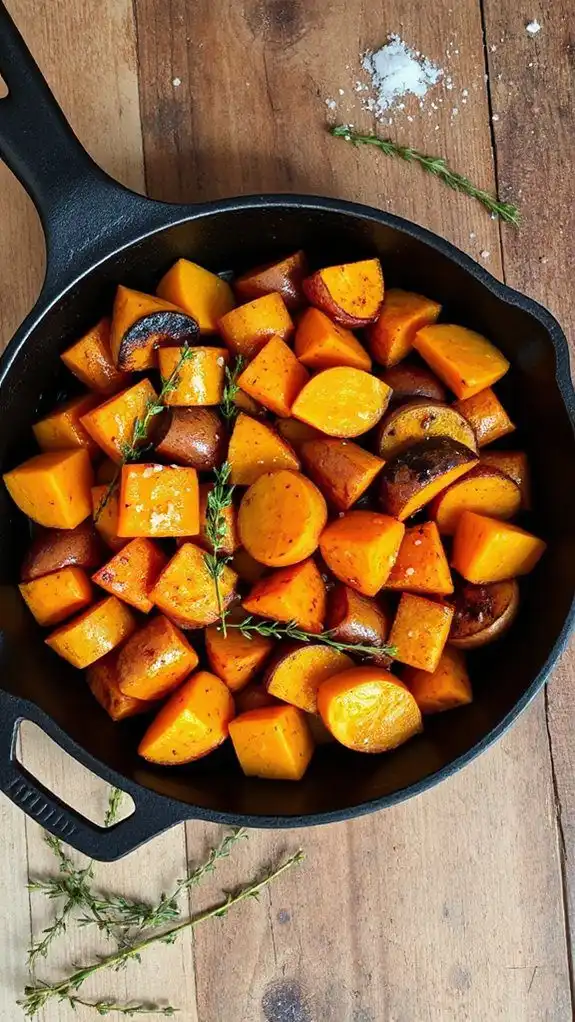 roasted rutabaga with thyme