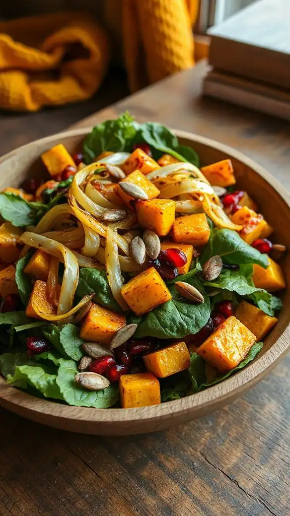 roasted salad with butternut squash