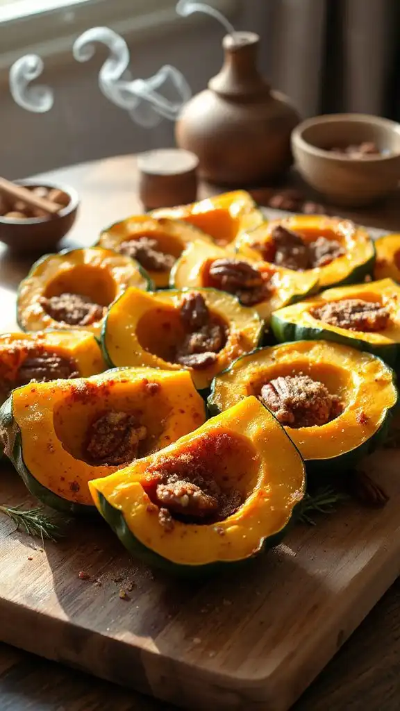roasted spiced acorn squash