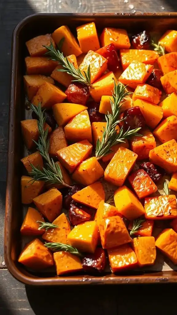 roasted squash and carrots