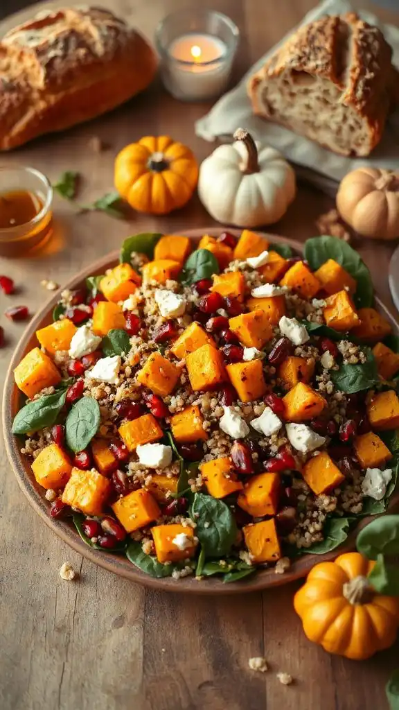 roasted squash quinoa salad