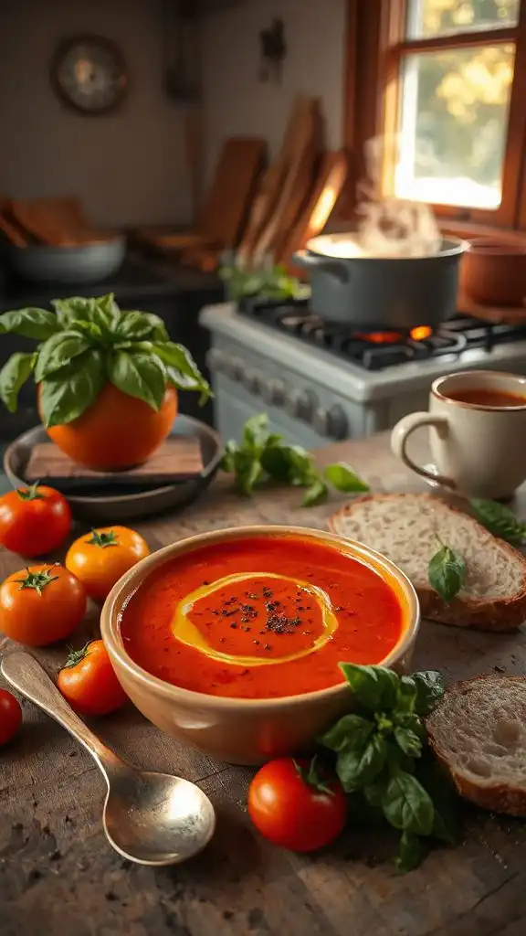 roasted tomato basil soup