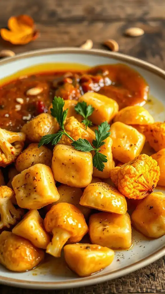 roasted vegetable gnocchi dish