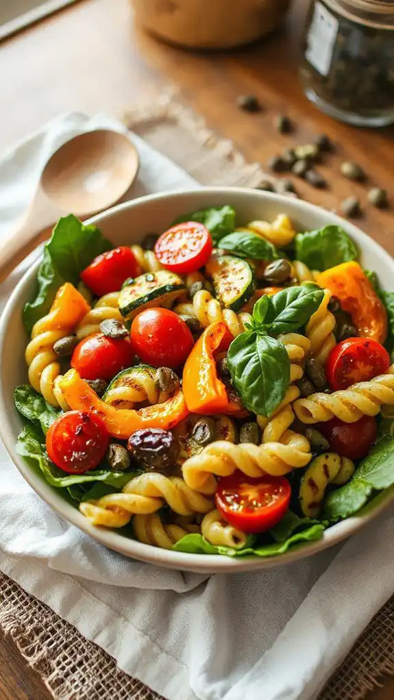 roasted vegetable pasta salad