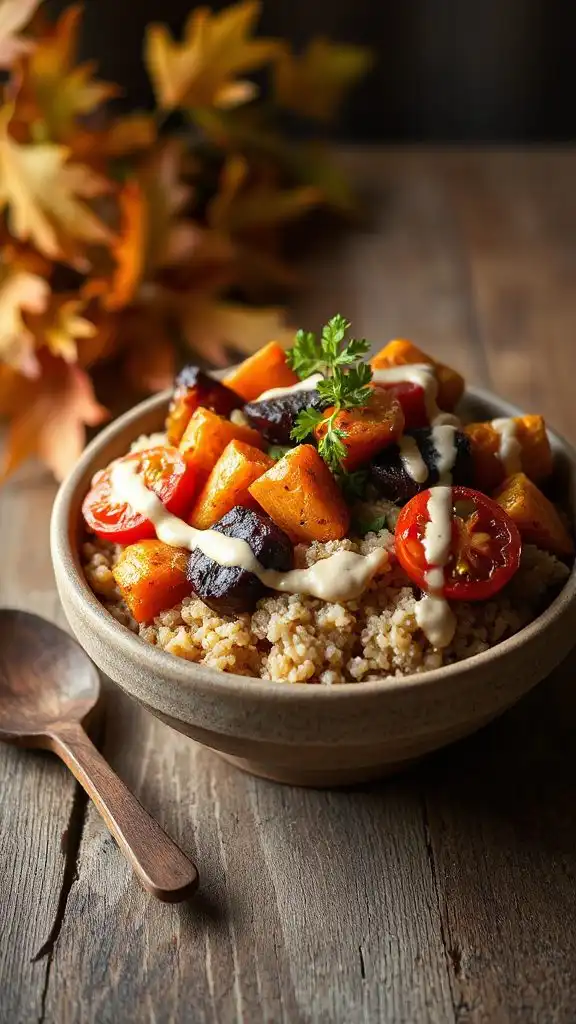 roasted vegetable quinoa bowl