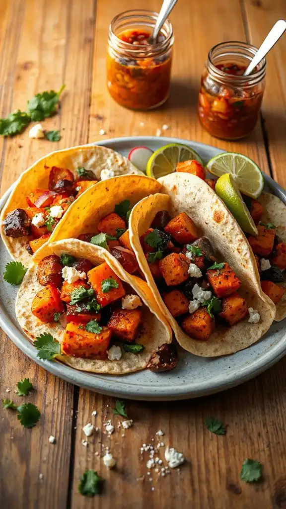 roasted vegetable taco delight