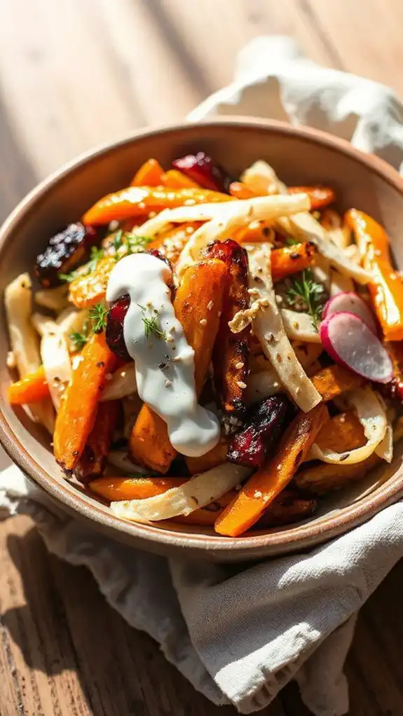 roasted winter vegetable slaw