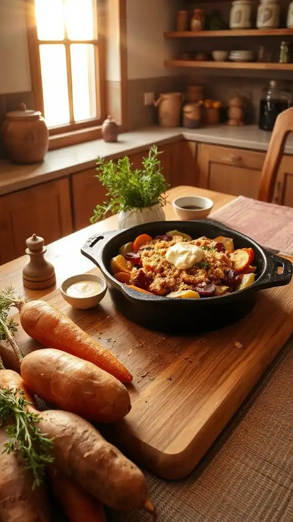 root vegetable fennel gratin