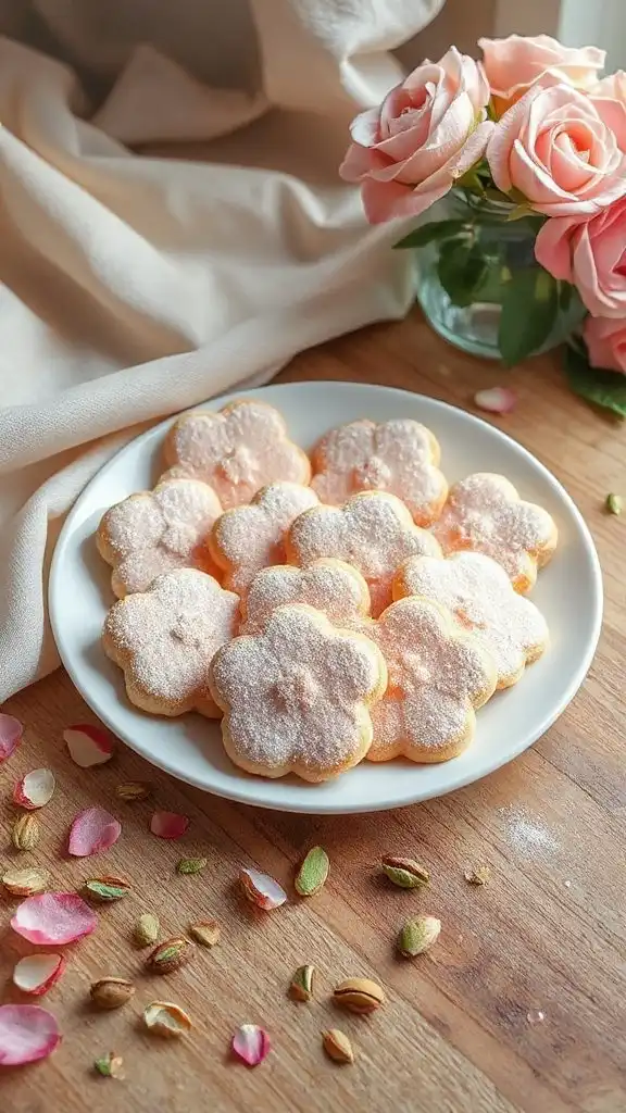 rose pistachio shortbread recipe