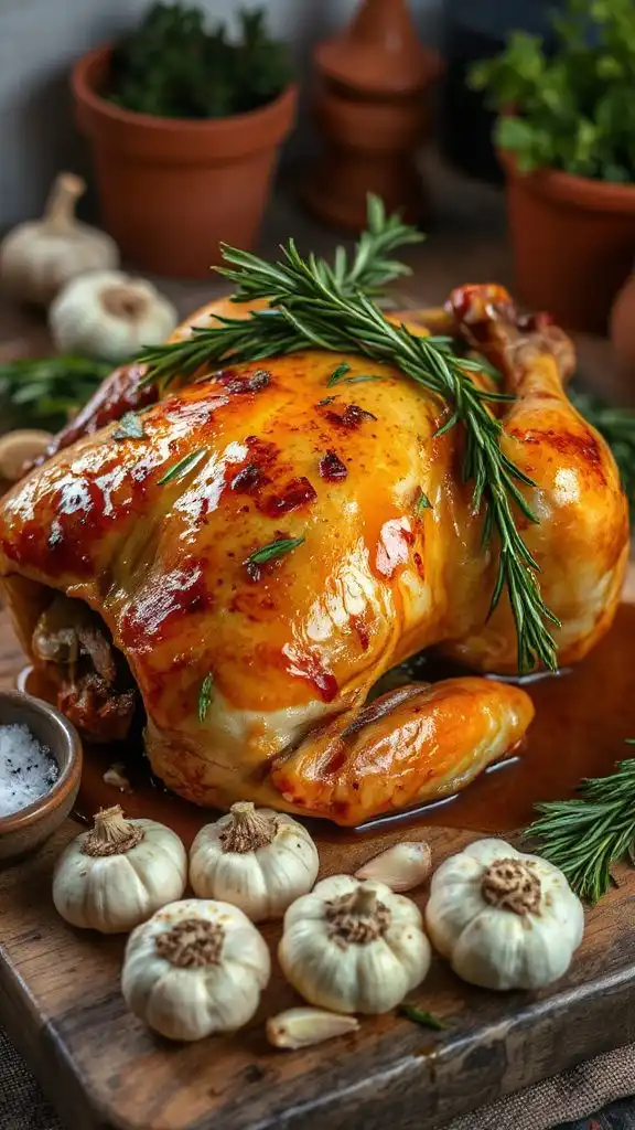 rosemary garlic roast chicken