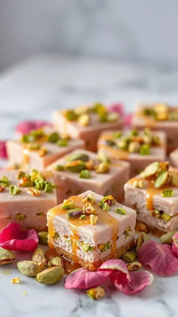 rosewater infused pistachio bites