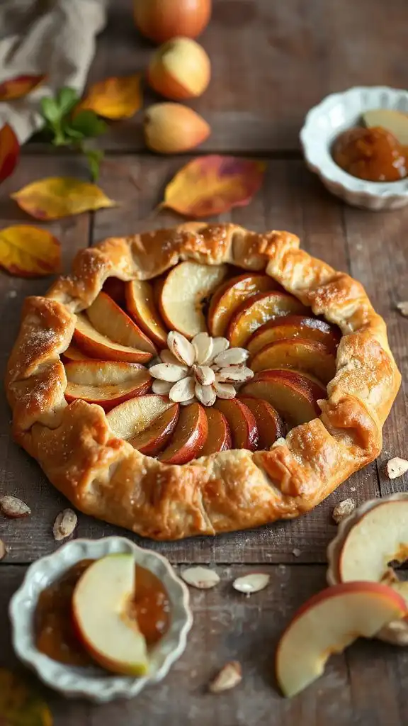 rustic apple and almond galette
