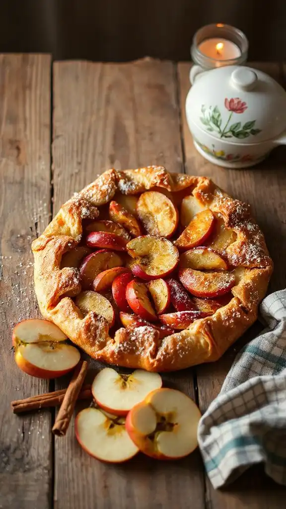 rustic apple cinnamon galette