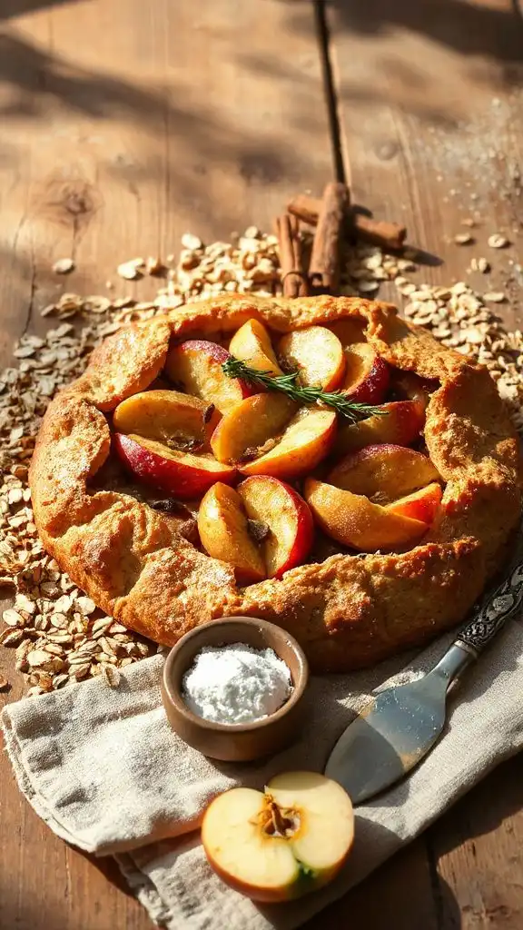 rustic apple oat galette
