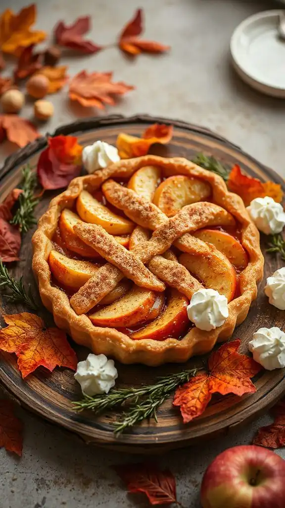 rustic apple tart dessert