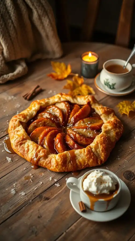 rustic autumn apple tart