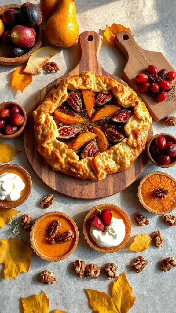 rustic autumn fruit galette