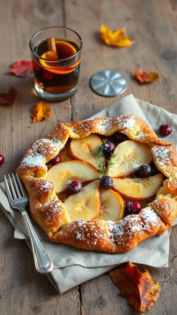 rustic autumn fruit tart