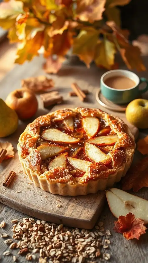 rustic barley pear tart