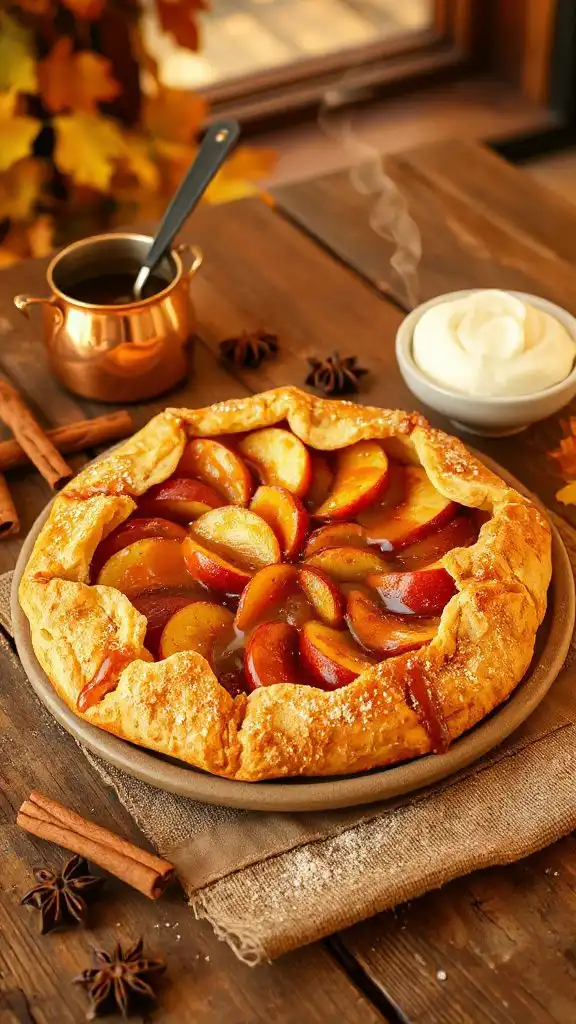 rustic caramel apple galette