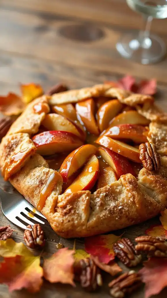rustic caramel apple tart