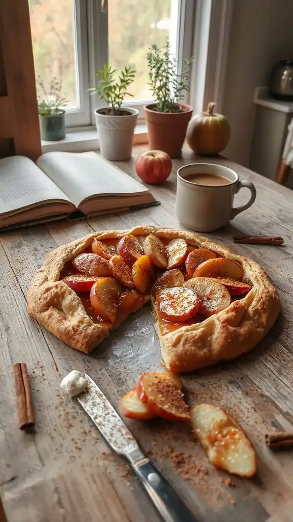 rustic caramelized apple galette