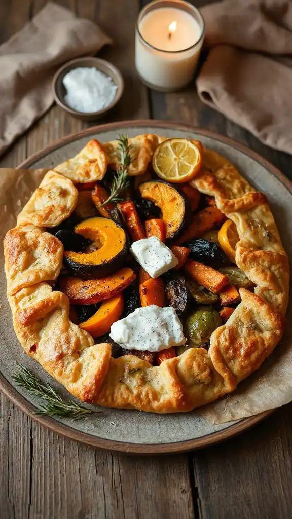 rustic caramelized vegetable tart